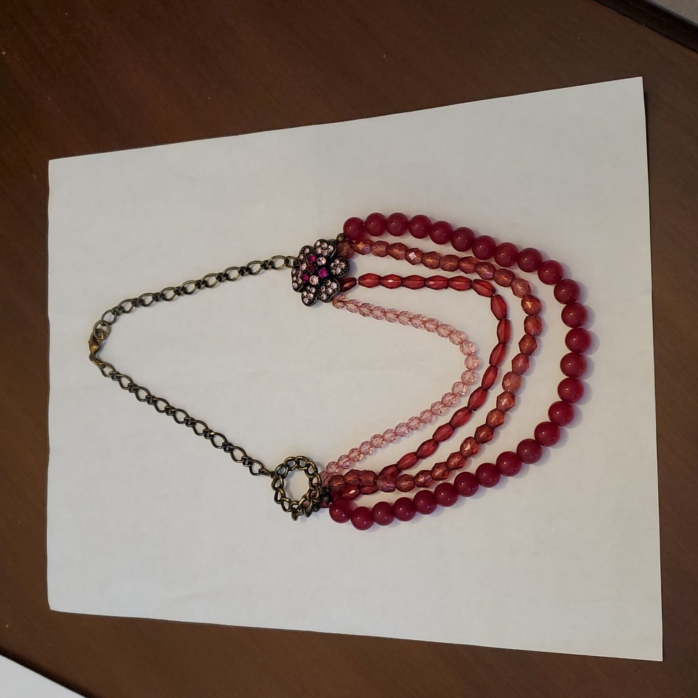Limited Pink  Beaded Necklace